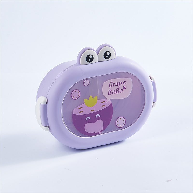 Cute little frog portable microwaveable lunch box with compartments fruit box lunch box