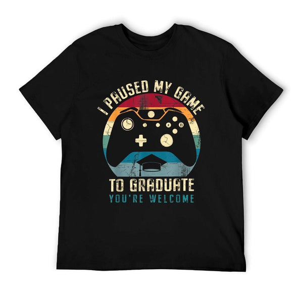 Funny Gamer Graduation I Paused My Game To Graduate T-Shirt