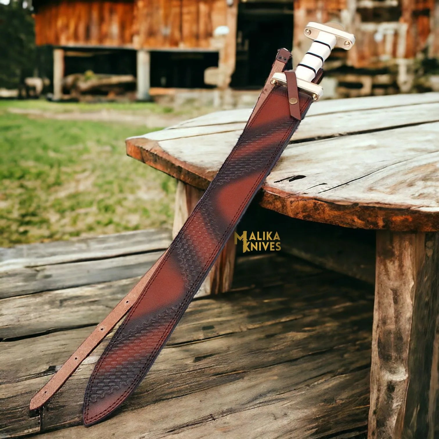 Handcrafted Viking Sword with Damascus Steel Blade-911