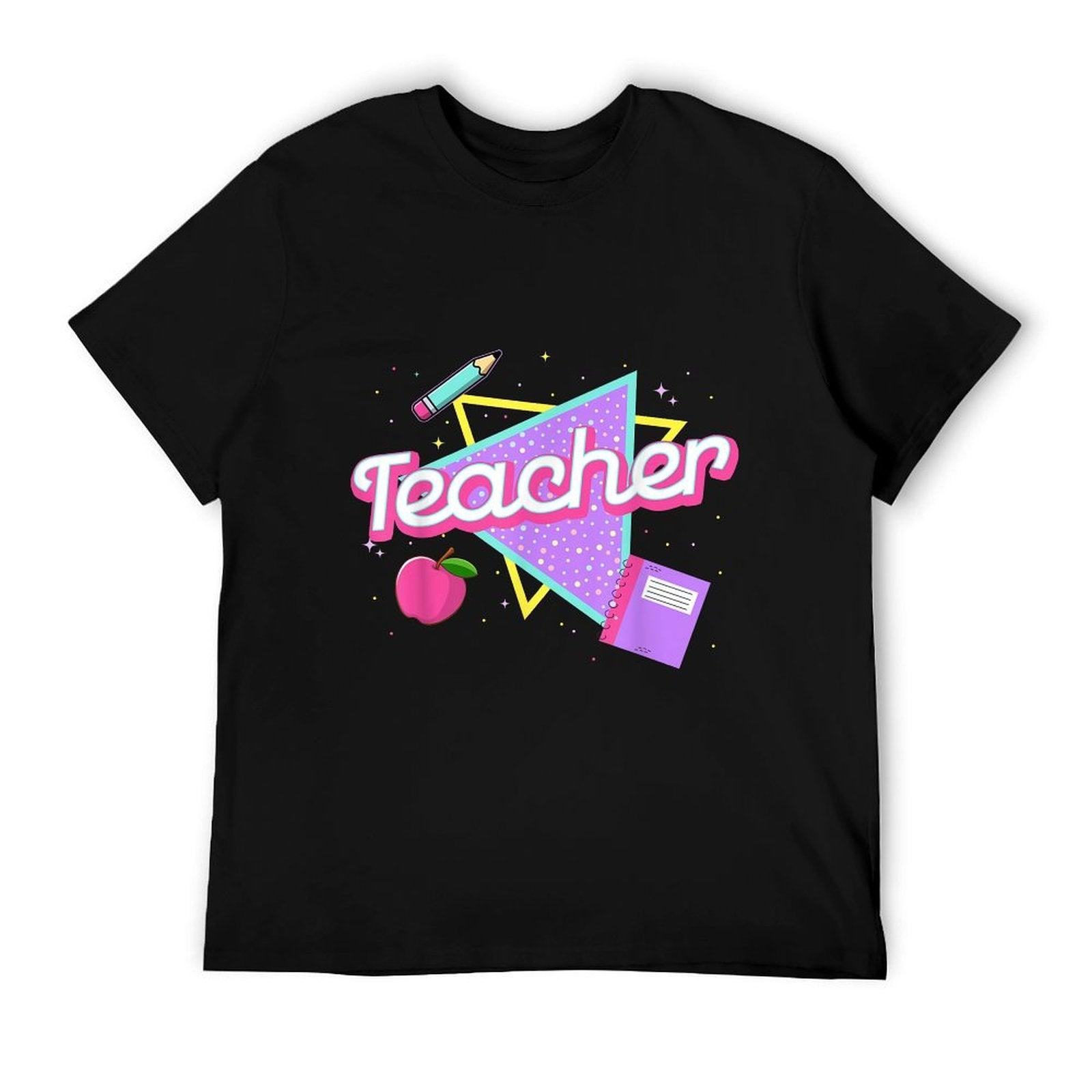 Cute Teacher Shirt 80's 90's Style Retro Old School Teacher T-Shirt