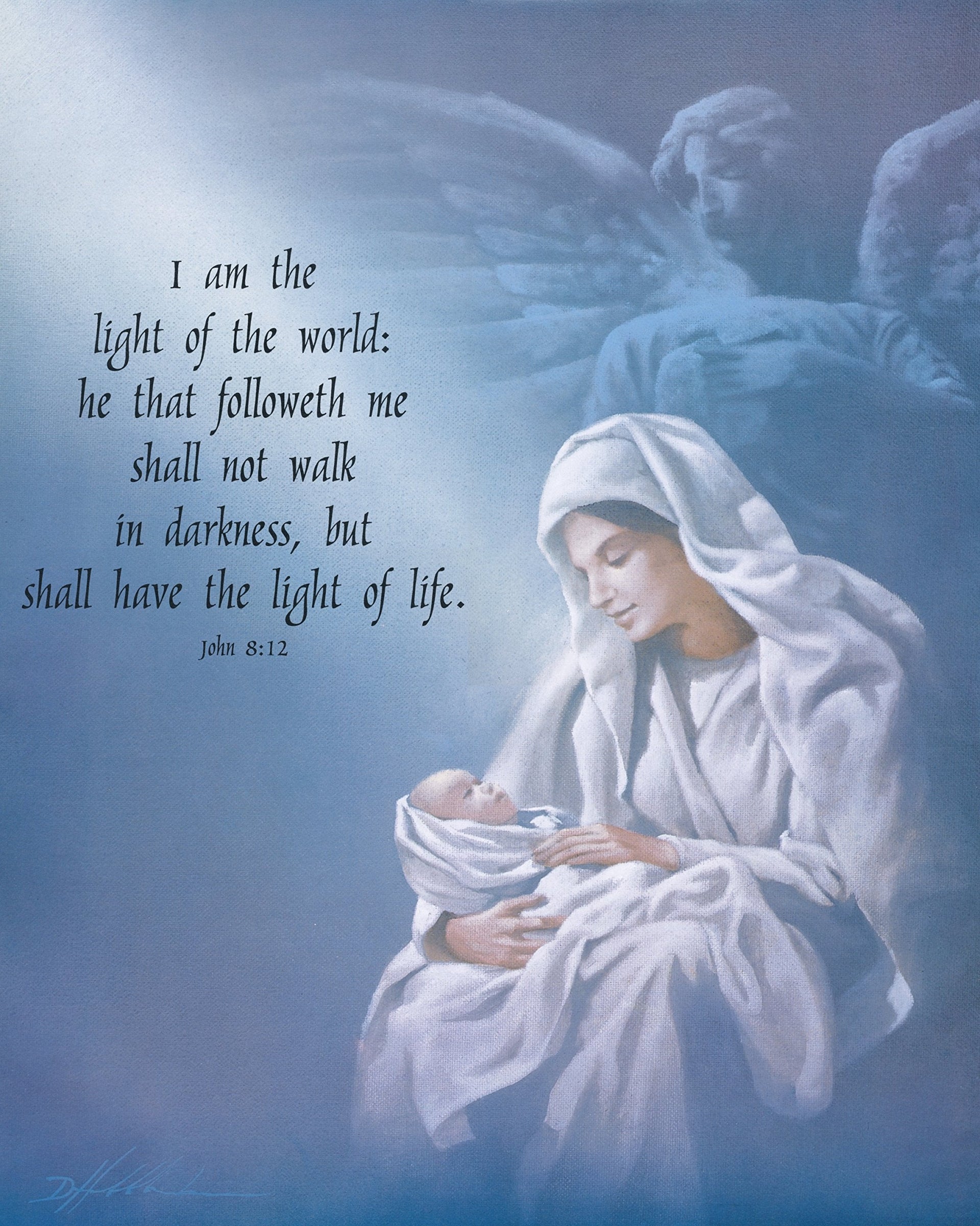 Religious Wall Art - Jesus I Am The Light Of The World 16x20 Inch Print