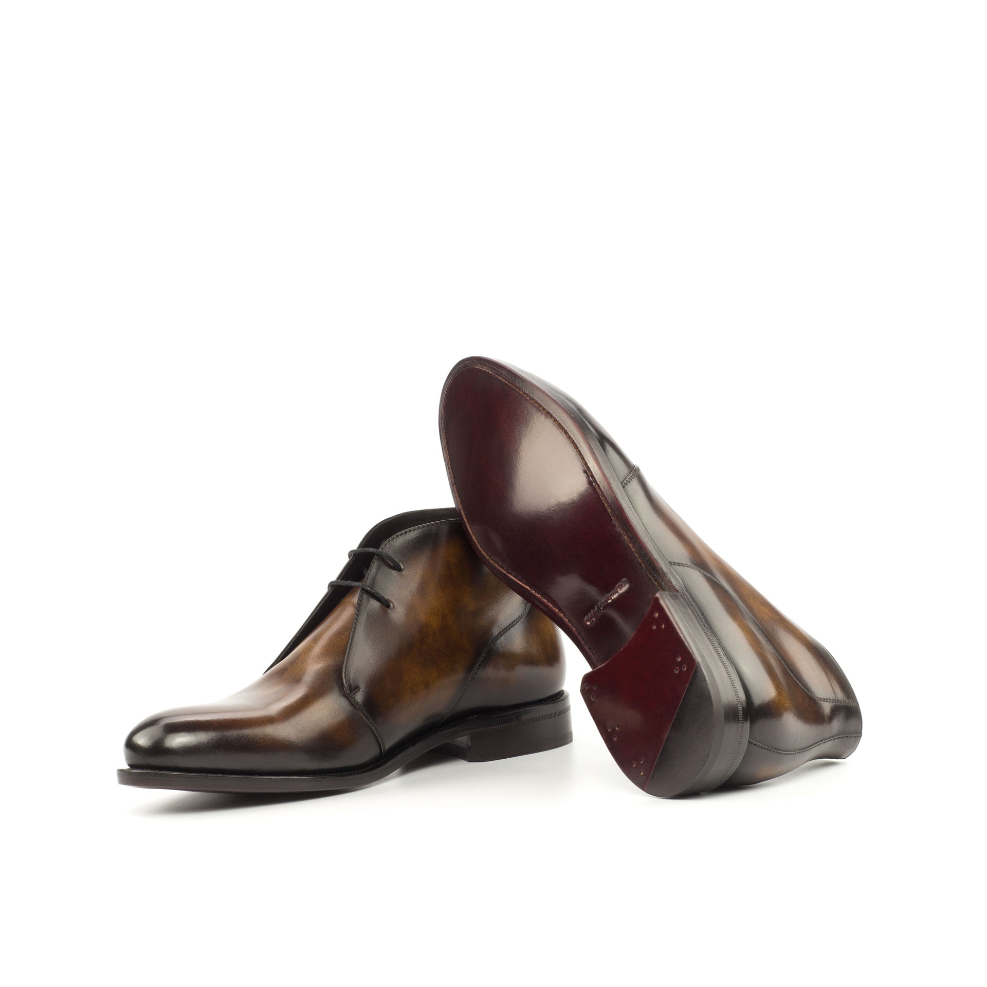 Nebuleira - Patina leather chukka boots