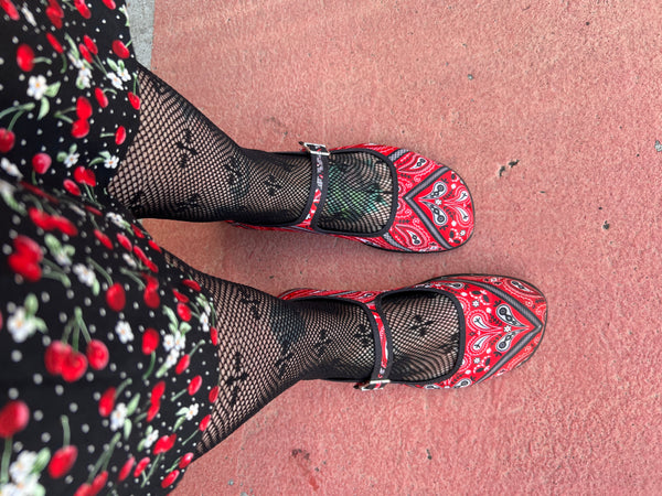 Hot Chocolate Design Bandana Women's Mary Jane Flat