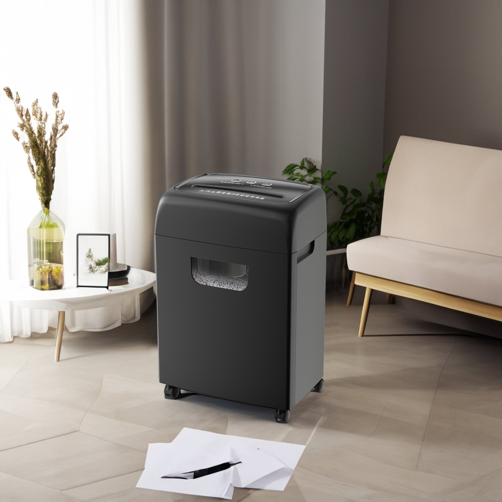 PAPER SHREDDER CROSS CUT LARGE BIN HIGH SECURITY LOW NOISE