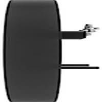 Round Rubber Wall Mirror 37 Inch Diameter With Protective Rubber Frame