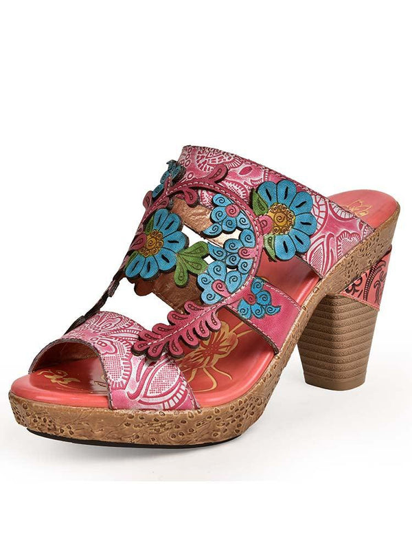 Addyson Fish Mouth Genuine Leather Sandals