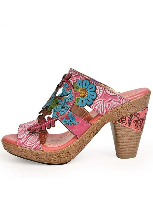 Addyson Fish Mouth Genuine Leather Sandals