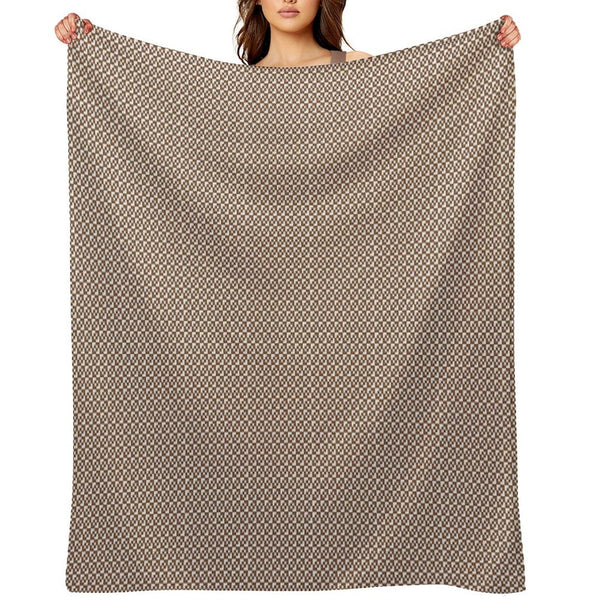 Tiled Pattern - Brown All-season Throw Blanket