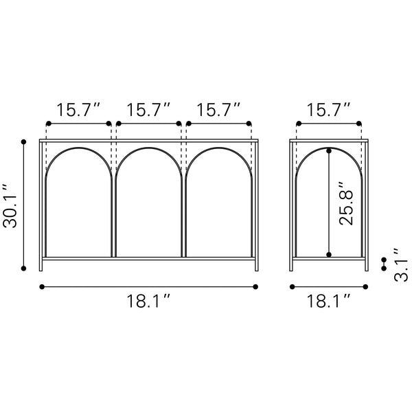Loriet Console Table Black