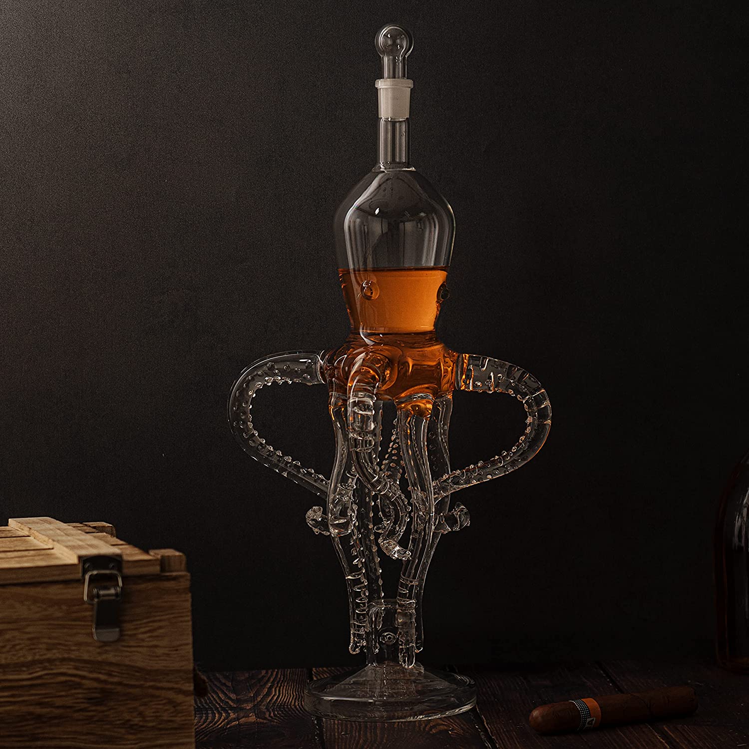 Tall Octopus Whiskey and Wine Decanter 500ml 16.5