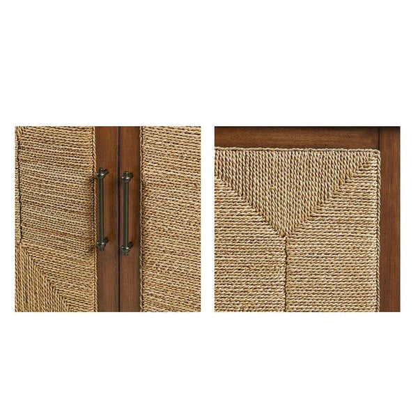 Seagate Handcrafted Seagrass 2-Door Accent Chest - Gifts for You 'n Me