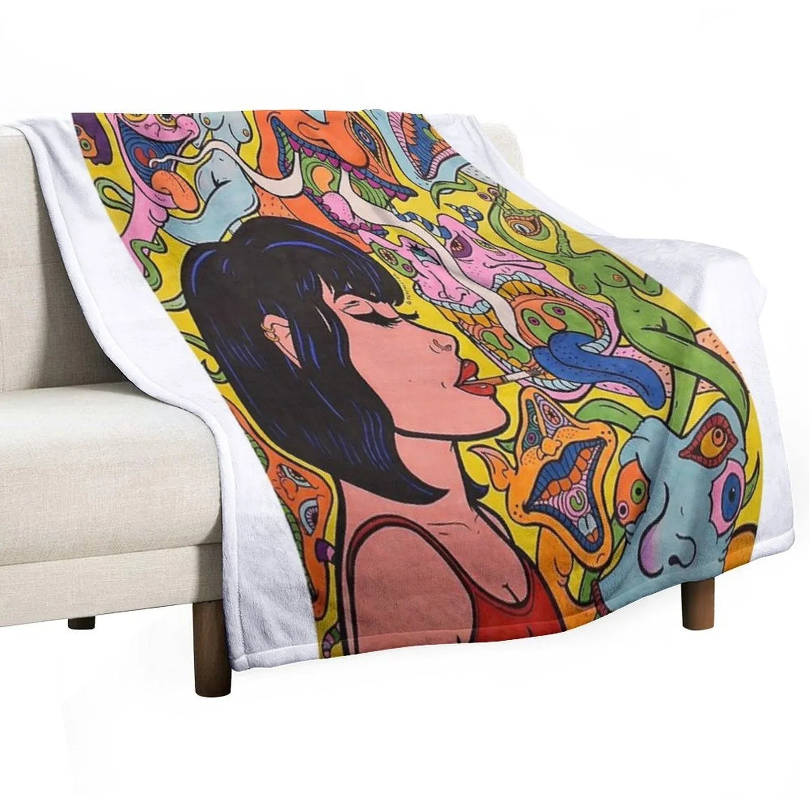 Trip Within My Mind Throw Blanket