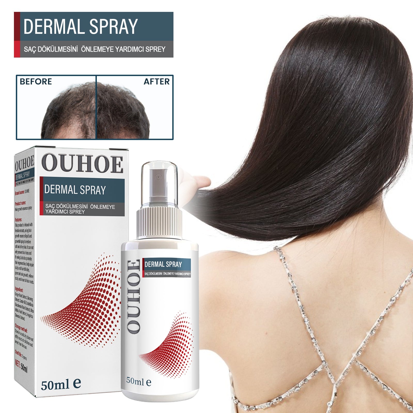 Hair Essence Spray, Prevent Hair Loss Repair Hair Dry And Frizzy Moisture And Dense Hair Essence