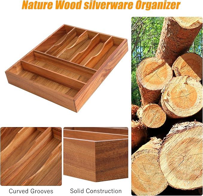 Bellsal Bamboo Silverware Organizer, 12