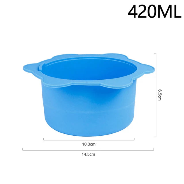 Wax Warmer Heat-resisting Replacement Silicone Bowls Hair Removal Wax With Stirring Stick Non-Stick Pan Hair Removal Tool