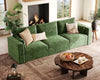 Oversized Modular Sofa Comfy Cloud Couch with Storage, Extra Deep Plush Sectional Sofa Set for Living Room, Covers Washable, Chenille, Olar (Green, 3-Seater, Basic Shape)