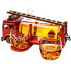 Firetruck Whiskey Decanter with Two 12 oz Glasses Gift Firefighter Gifts, Fireman, Firetruck Figurine, Police Gifts, Fire Department Gifts, Gifts for Firefighters! 600ml 13
