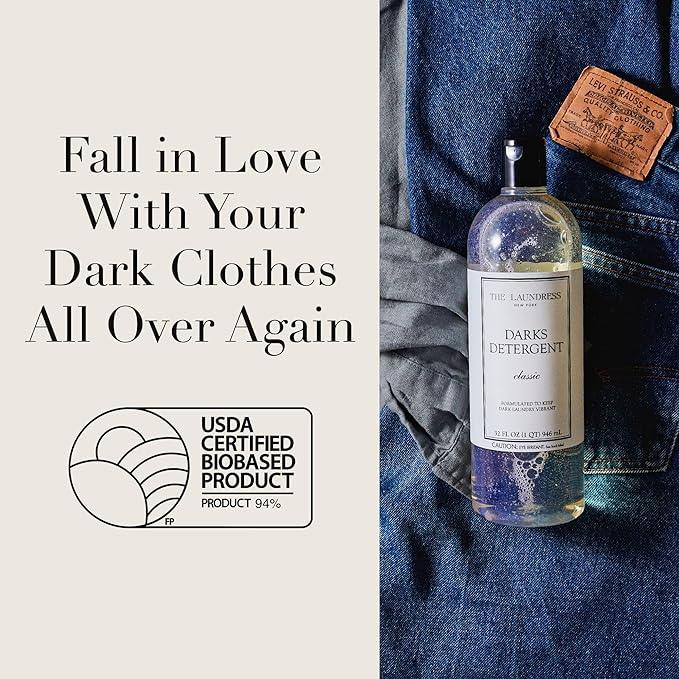 The Laundress Darks Detergent, Concentrated Laundry Detergent Liquid, For Rich Vibrant Colors, Tough on Stains, Classic Scent, 32 oz.