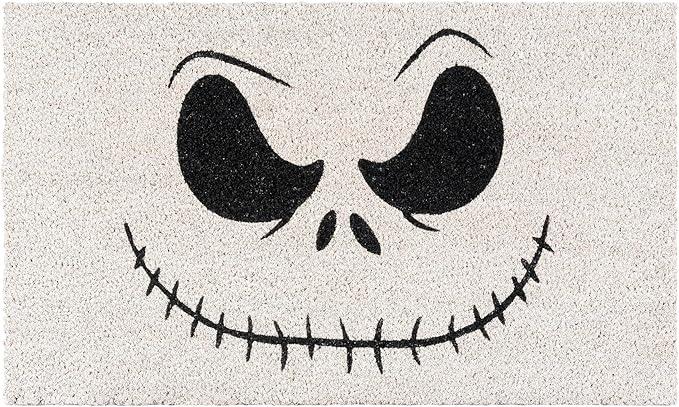 Gertmenian Nightmare Before Christmas Coir Doormat - 2x3 Welcome Mat (2-Pack), Ideal for High Traffic Areas in Front Door, Garage, Entryway - Disney Nightmare Jack Skellington, 80024
