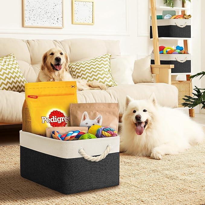 SIMPLE HOUSEWARE Large Fabric Storage Bin, 15.7