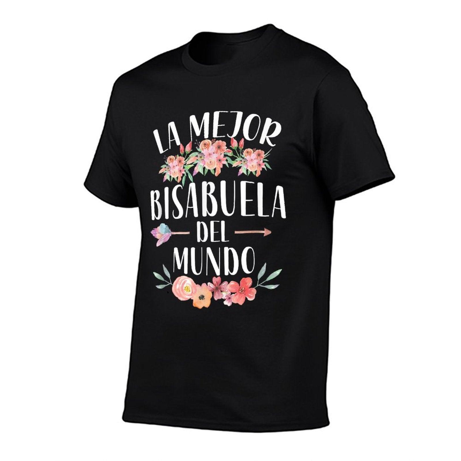 La Mejor Bisabuela Del Mundo Spanish Great Grandma Floral T-Shirt
