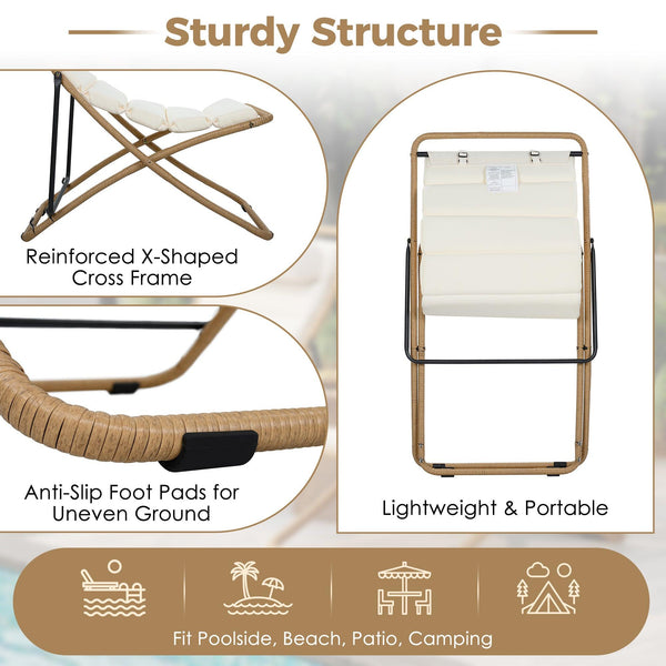 2-Pieces Outdoor Folding Chair