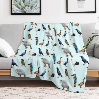 Bird Collection Quick-dry Throw Blanket