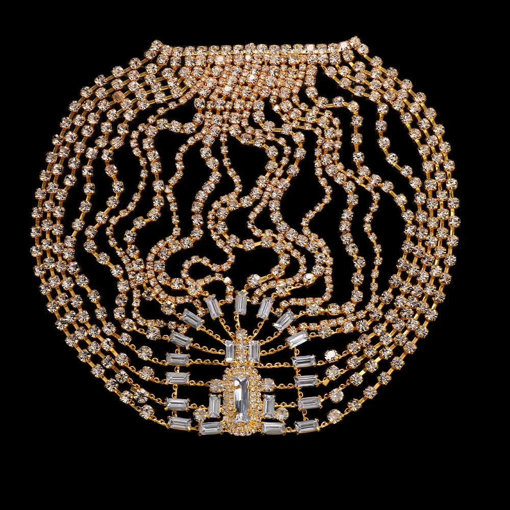 Rhinestone Bridal Headband Hat Forehead Hair Accessories Fashion Jewelry Wedding Crystal Head Chain Women Headpiece Gifts