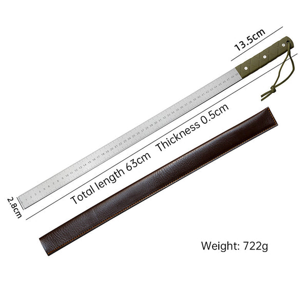 20 - Inch Dual - Scale Stainless Steel Ruler, thickened quenched steel, with random lanyard, great for drawing & measuring.