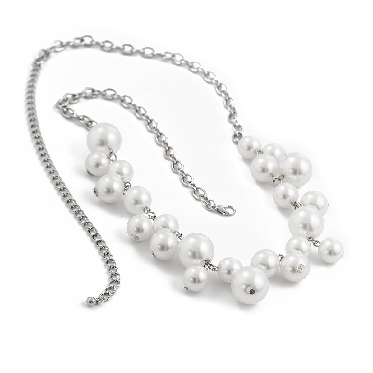 Fashion design imitation pearl tassel waist chain female creative round bead splicing body chain