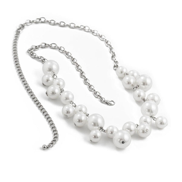 Fashion design imitation pearl tassel waist chain female creative round bead splicing body chain