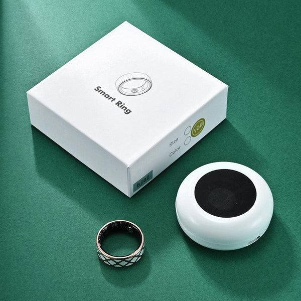 Health Smart Titanium Steel Ring Waterproof Blood Pressure Oxygen Sleep Movement Tracking Multi-Function Ring High-Tech Pair Ring