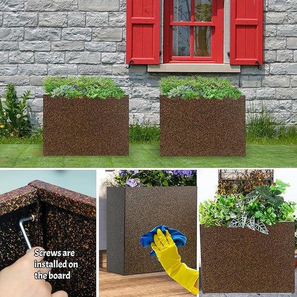 Metal Planter Box Rectangular Planter, 35.5