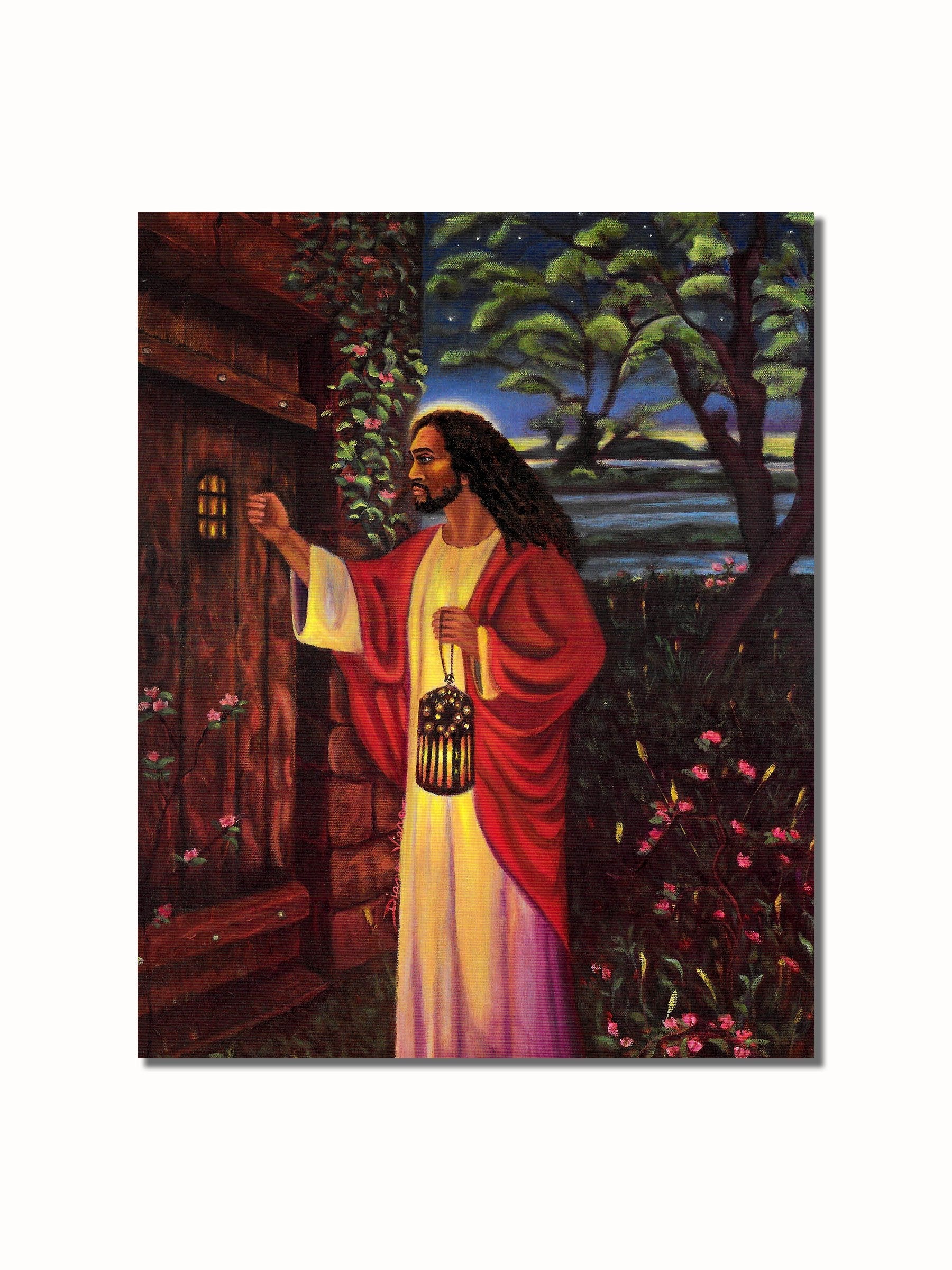Black Jesus Art Print – African American 8x10 Religious Wall Picture