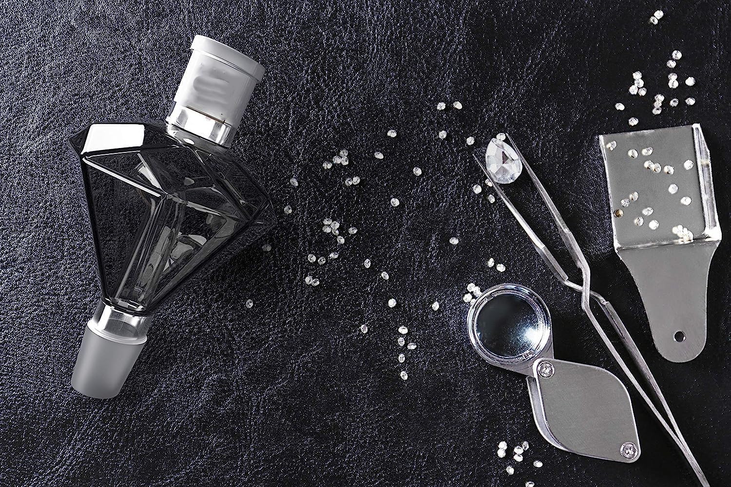 Shisha Molasses Catcher Diamond - Black Diamond - for All Shishas with 18/8 Cut, Extra Hardened Borosilicate Glass in Black, 100% More Draft and Clean Water Pipe