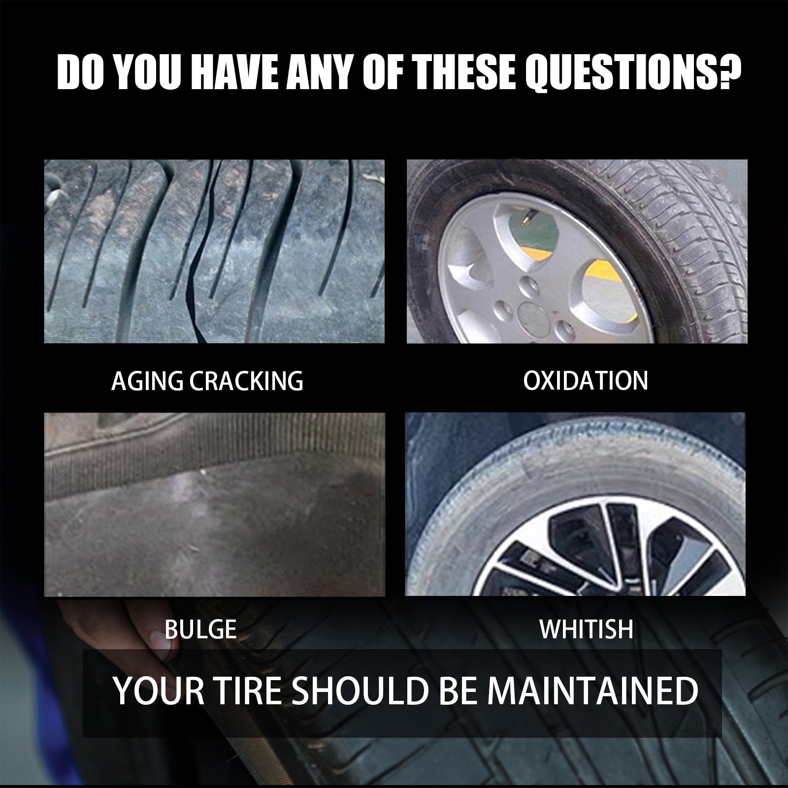 Tire Coating Agent, Automotive Tire Rim Brightening And Polishing Durable Maintenance Decontamination Cleaning Brightener