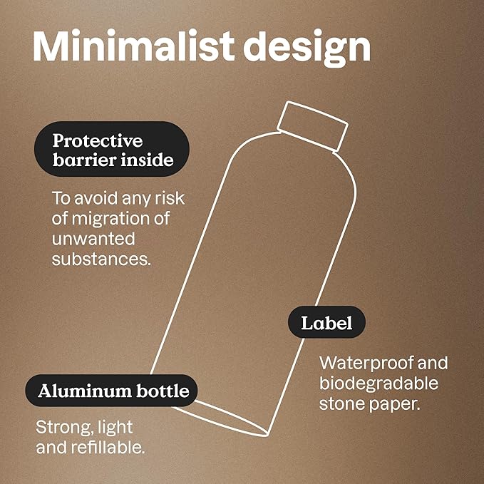 ATTITUDE Fabric Softener with Essential Oils, Vegan, Plant and Mineral-Based Ingredients, HE, Refillable Aluminum Bottle, 40 Loads, Geranium and Lemongrass, 33.8 Fl Oz
