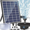 POPOSOAP Solar Water Fountain Pump for Bird Bath, 6W Outdoor Solar Bird Bath Fountain Pump with DIY Tubing for Bird Bath, Ponds, Garden and Fish Tank