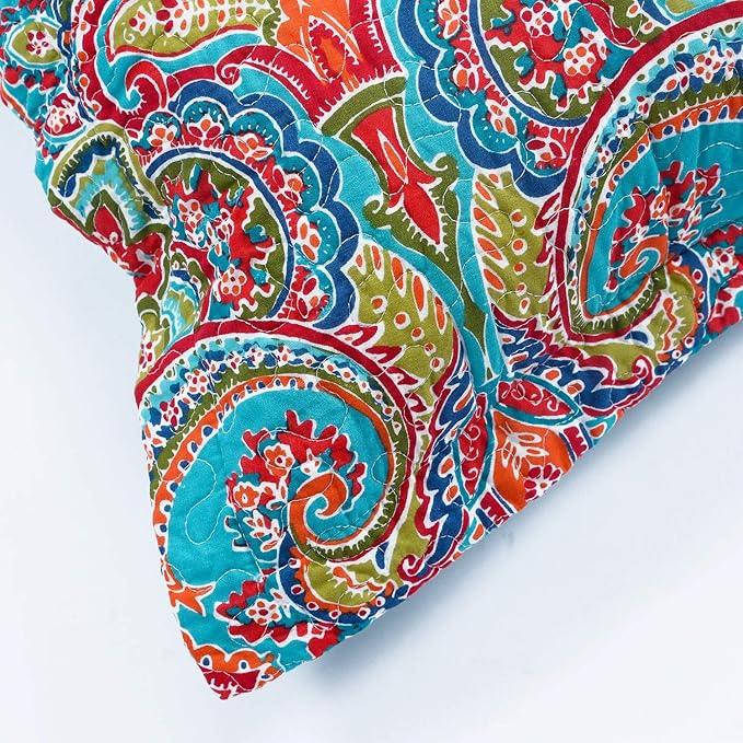 NEWLAKE European Gorgeous Floral Style Cotton Throw Pillow Covers (2 Pieces, 18X18 Inch)