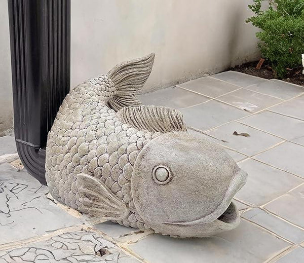 Fish Statues Gutter Downspout Extension Statues Garden Decoration,Resin Statue Outdoor Decor,Animal Downspout Diverter,Decorative Gutter Extension,3