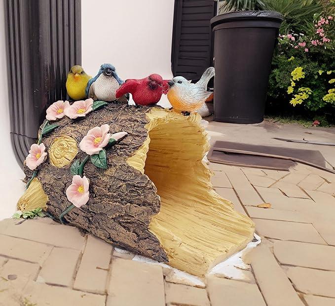 Bird Statues Gutter Downspout Extension Statues Garden Decoration,Resin Statue Outdoor Decor,Animal Downspout Diverter,Decorative Gutter Extension,3