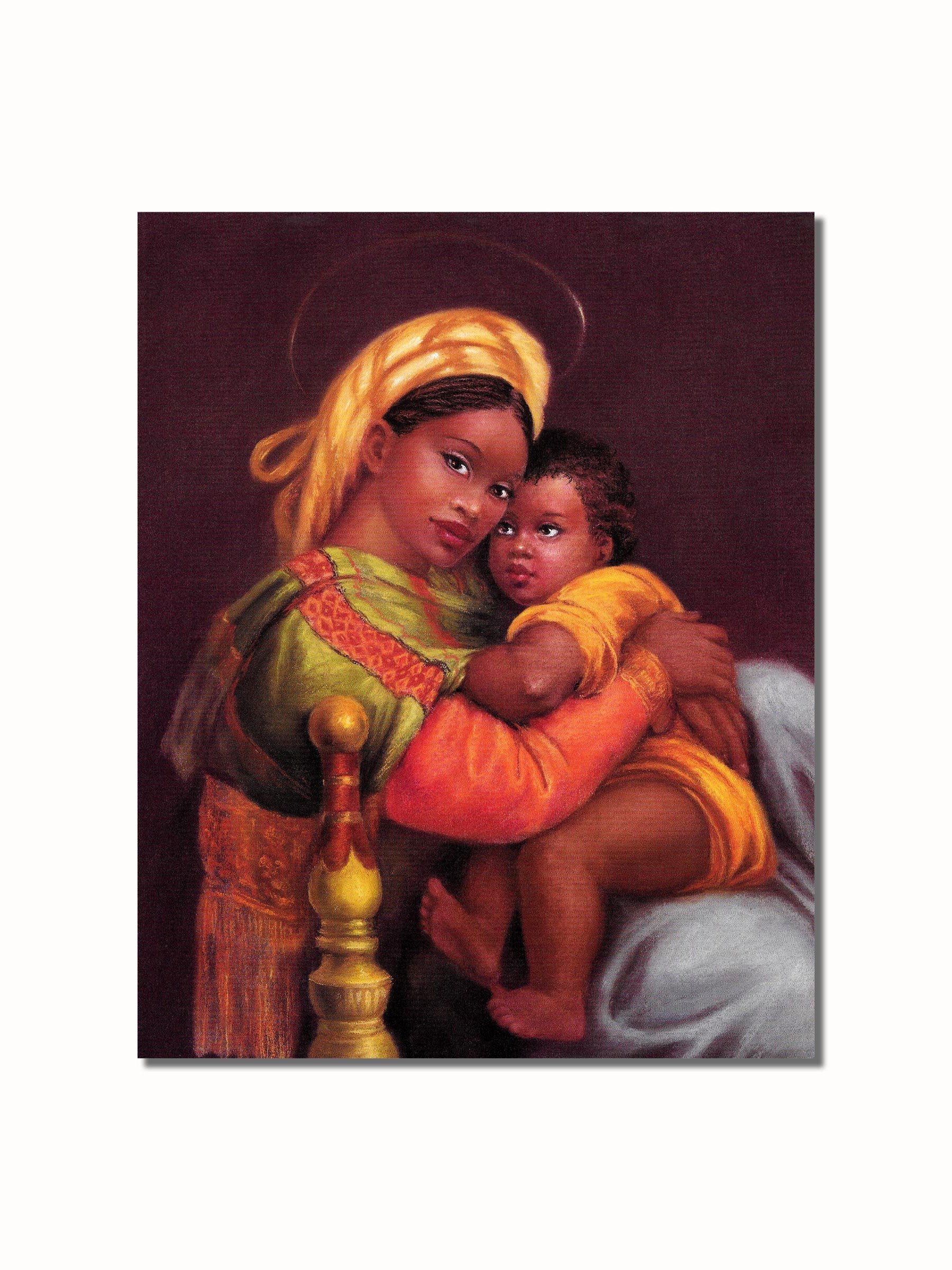 African American Angel Art – Black Angel Print 8x10 Unframed Wall Decor