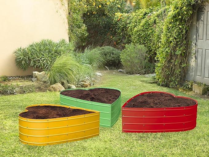 Galvanized Raised Garden Beds Outdoor // Planter Raised Beds for Gardening, Vegetables, Flowers // Large Metal Garden Box (Light Green) // Tool-Free Assembly
