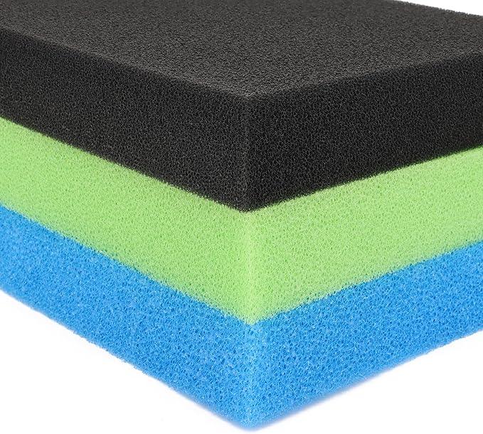 Aquarium Bio Sponge Pad Filter Media for Fish Tank,20/30/40PPI Open Cell Coarse Foam Block Foam Pre Filter Sponge (23