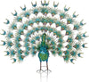 Alpine Corporation HEH376 Jumbo Sized Iron Majestic Peacock Decor, Elegant Garden & Patio Bird Statue, 55