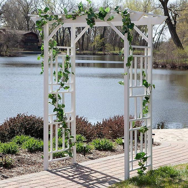 Dura-Trel Outdoor Garden Arch, Wellington Arbor Trellis for Climbing Plants, 72