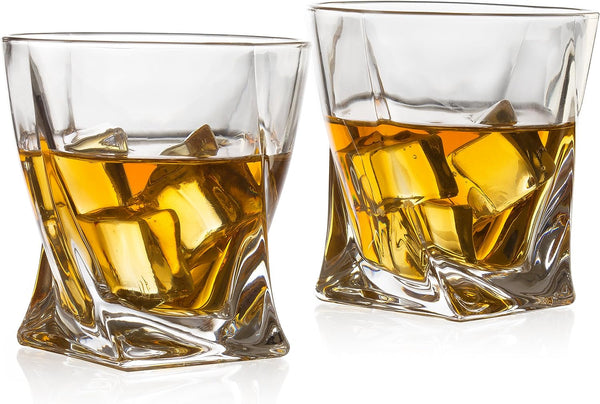 Luxurious Bar Gift Set - 2 Whiskey Glasses + 10 Bullets