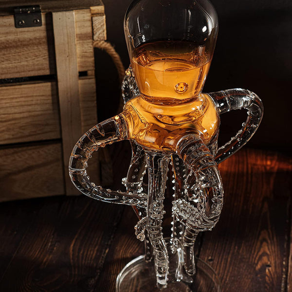 Tall Octopus Whiskey and Wine Decanter 500ml 16.5