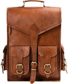 Vintage Leather Backpack Rucksack