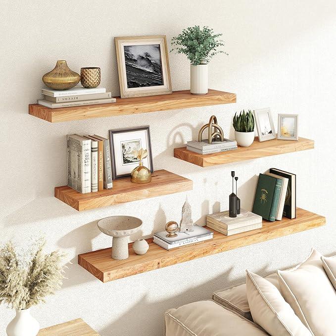 RICHFOCUS Elm Floating Shelves for Wall - 24
